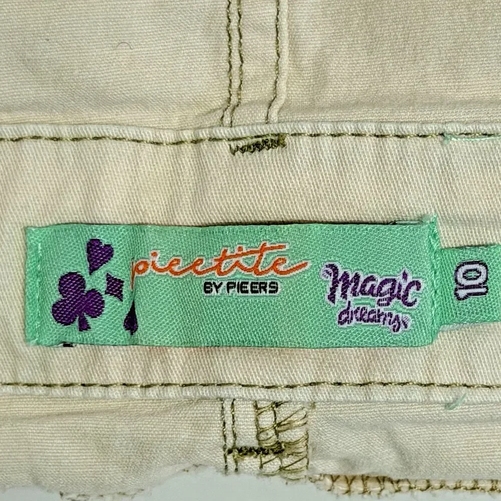 Vintage Pietro By Piers Magic Dreams Girls Size 10 Cream Daisy Shortalls